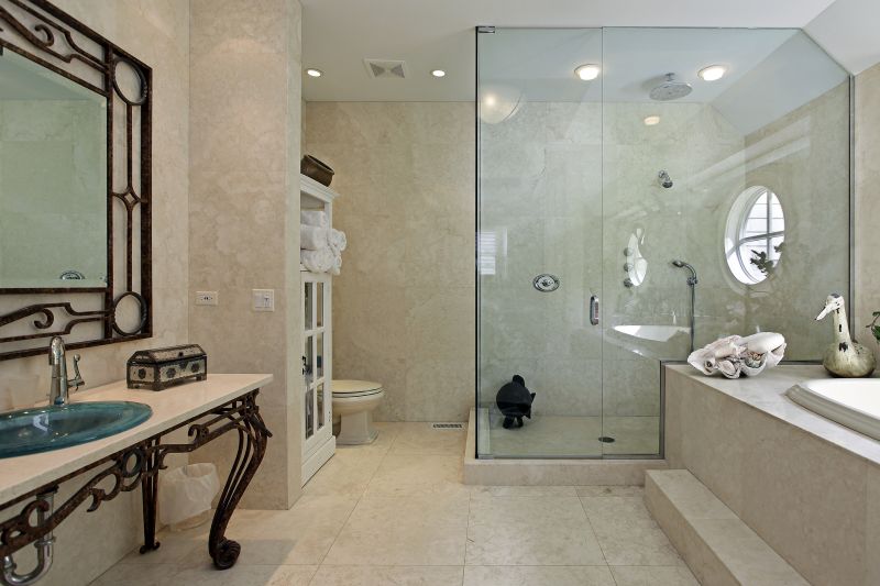 Walk-In Shower with Natural Stone